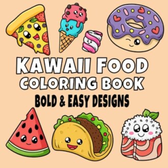 Kawaii Food Coloring Book Review: Bold & Easy Designs for All Ages