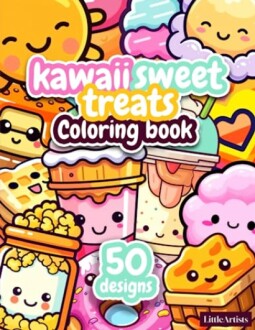 Kawaii Sweet Treats Coloring Book Review: Fun Coloring Book for Adults & Kids